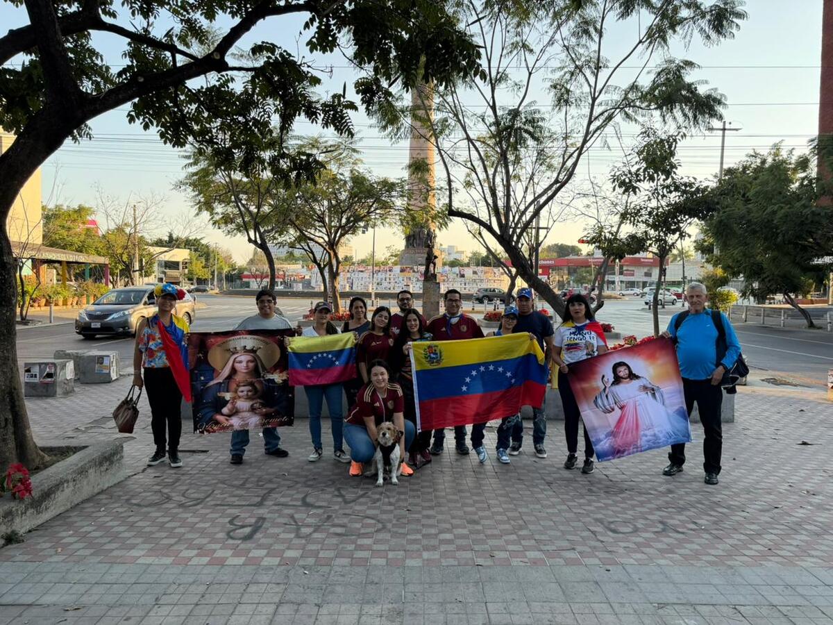 Celebración de venezolanos en Guadalajara. (Usi Toledo)