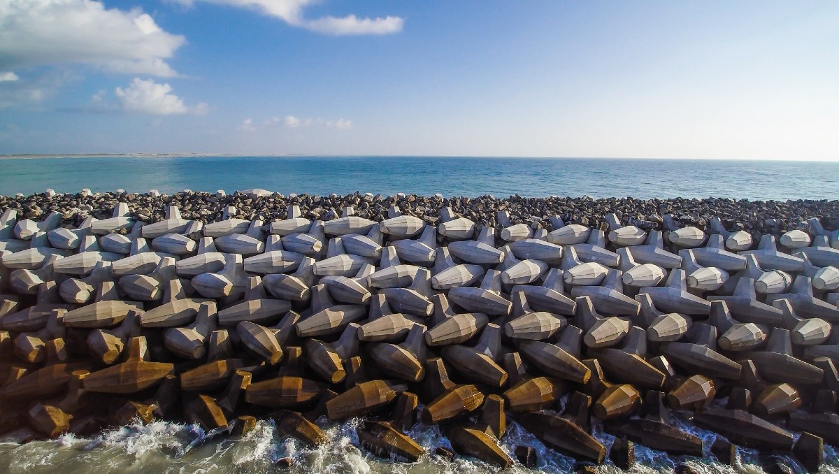 Escolleras del puerto de Matamoros.