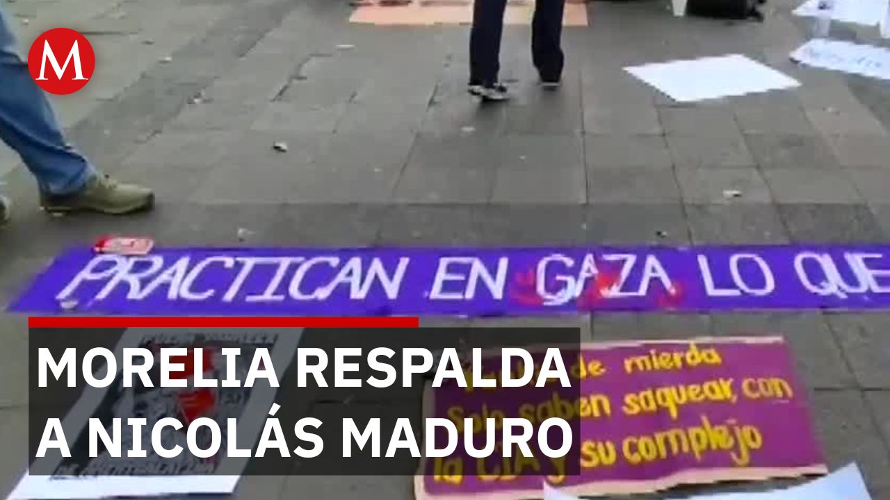 Organizaciones en Michoacán marchan en respaldo a Nicolás Maduro y rechazan intervención de EU