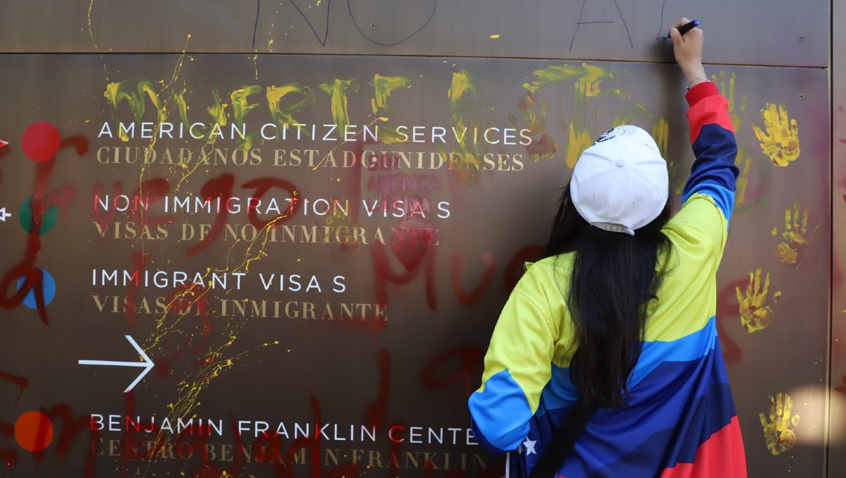 Protestan por liberación de Maduro. | Foto: Jesús Quintanar