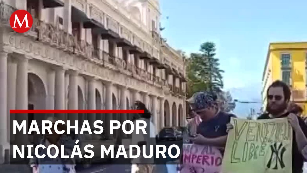 Veracruzanos protestan contra detención de Maduro y defienden autodeterminación de los pueblos