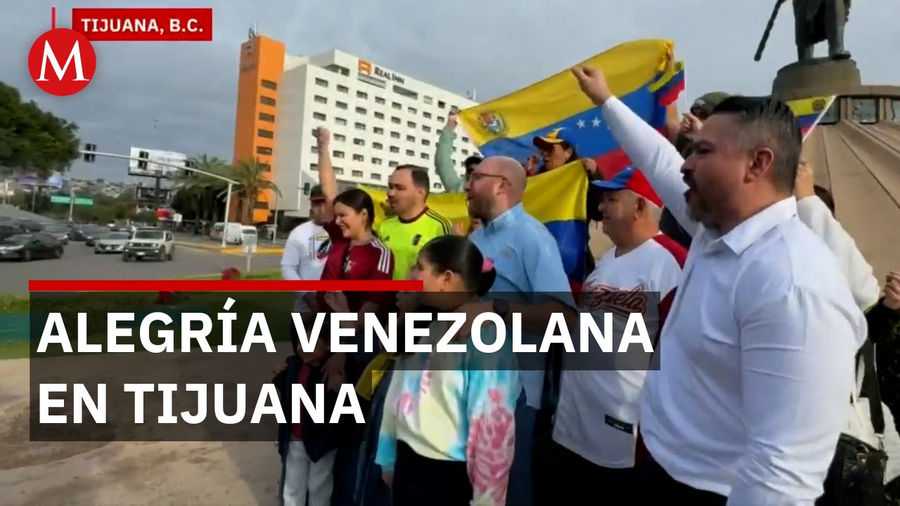 Comunidad venezolana en Tijuana celebra la captura de Nicolás Maduro
