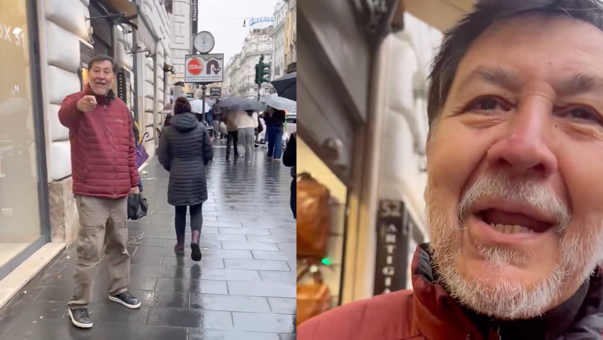 Un hombre se acercó a cuestionar al senador morenista mientras estaba de viaje en Roma. | Especial