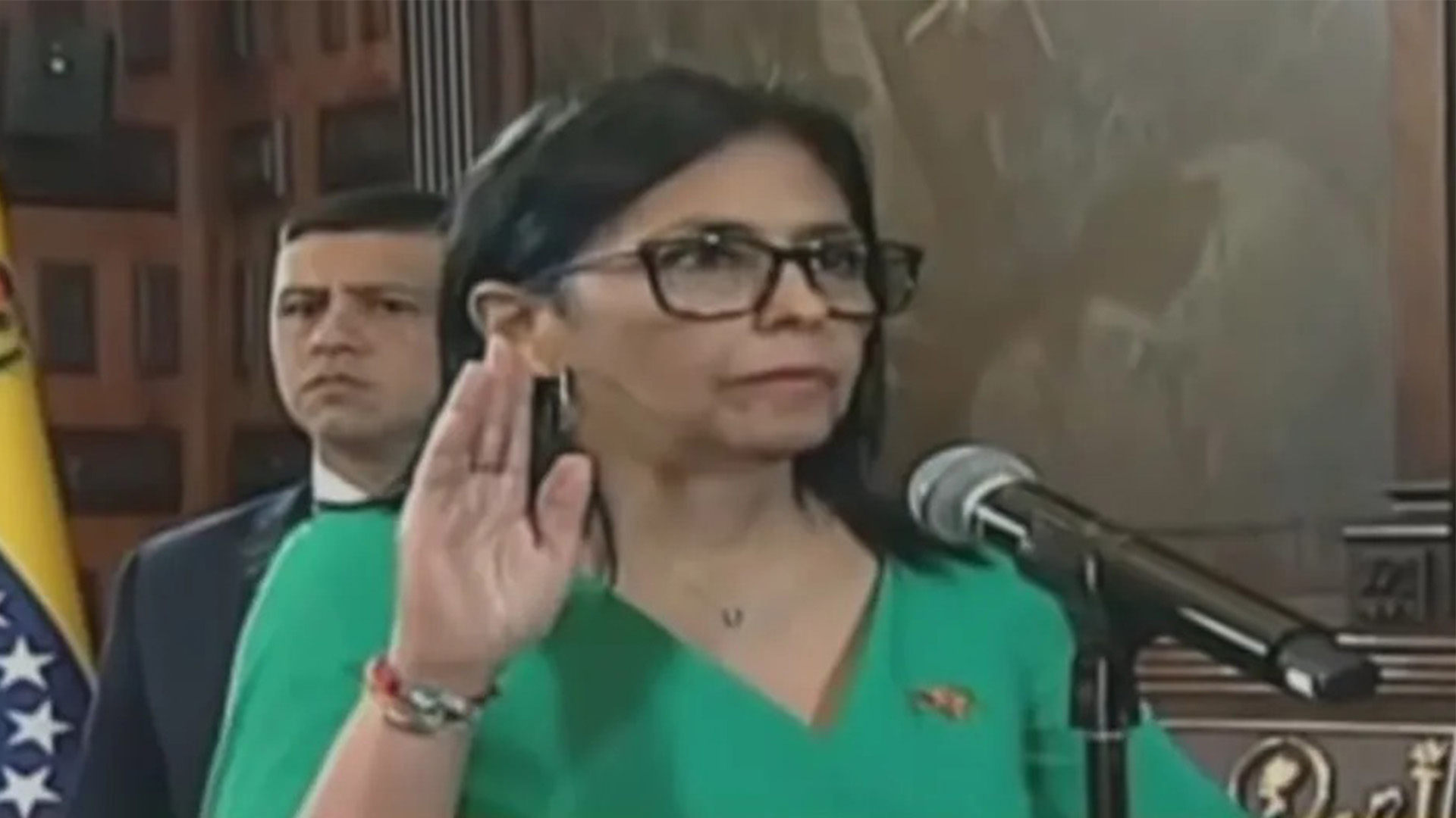 Delcy Rodríguez rinde protesta en Venezuela
