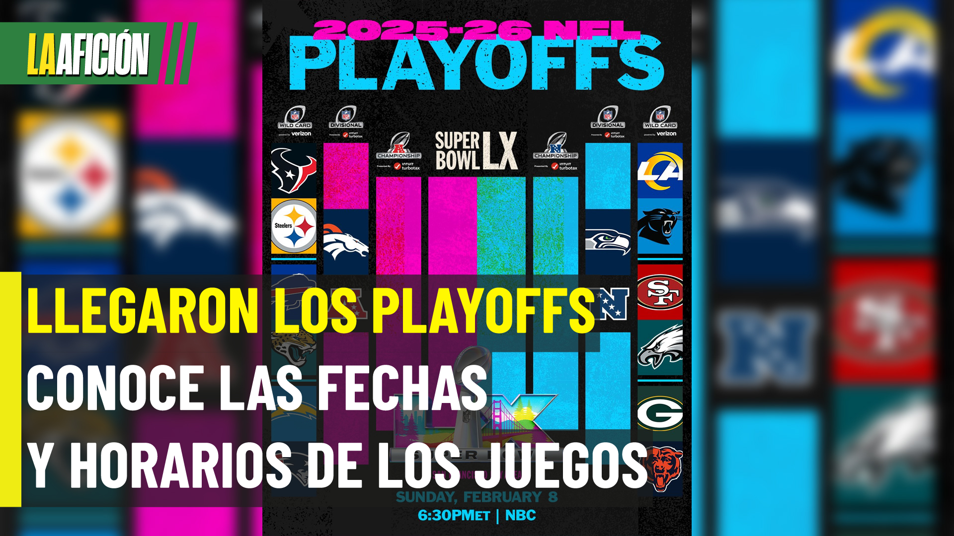 Los clasificados a postemporada rumbo al Super Bowl