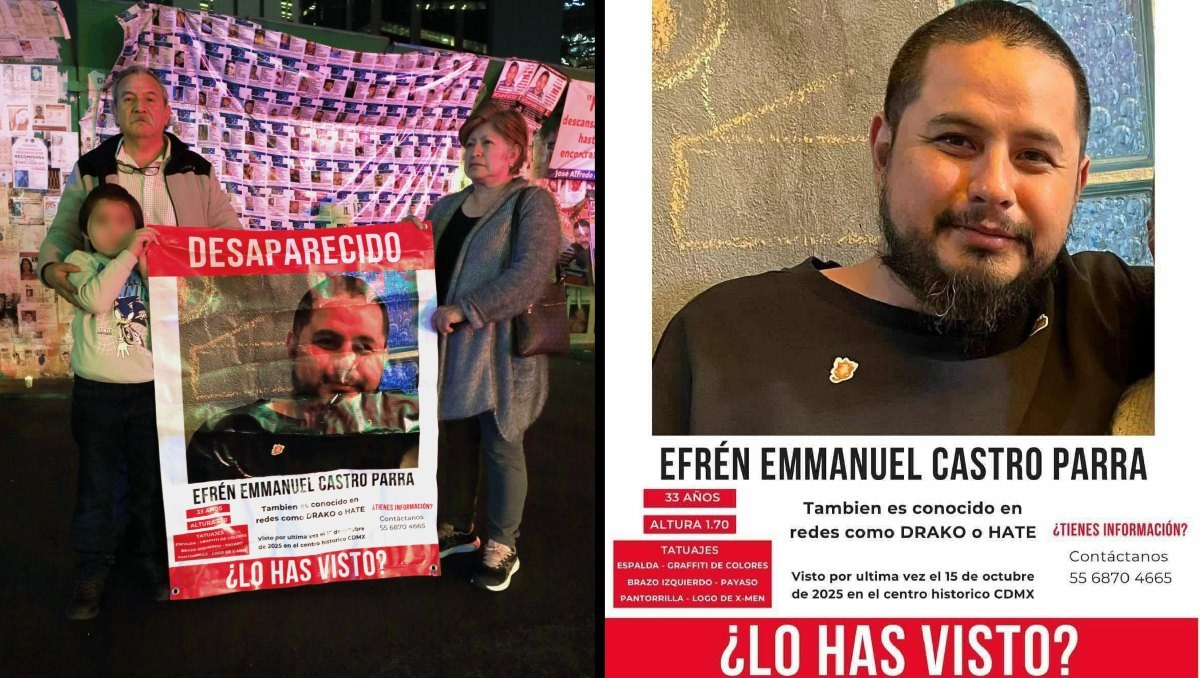 Efrén Castro es buscado por sus familiares desde octubre de 2025 | Baruc Mayen/CNB