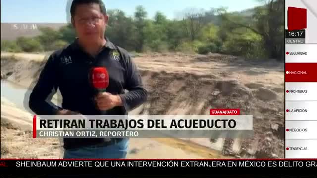 Sedena retira terraplén en Guanajuato para garantizar el riego de 4 mil hectáreas de cultivo