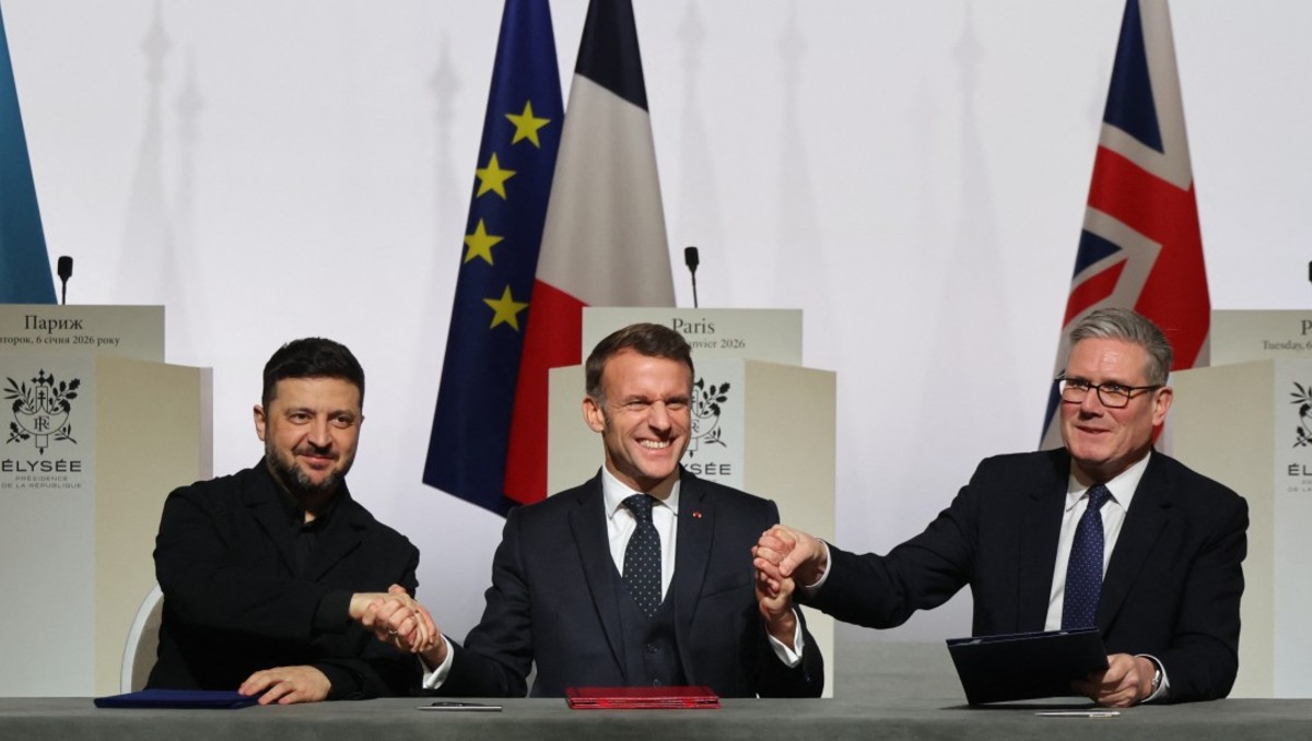 Zelensky, Macron y Starmer acudieron a una cumbre internacional. | AFP