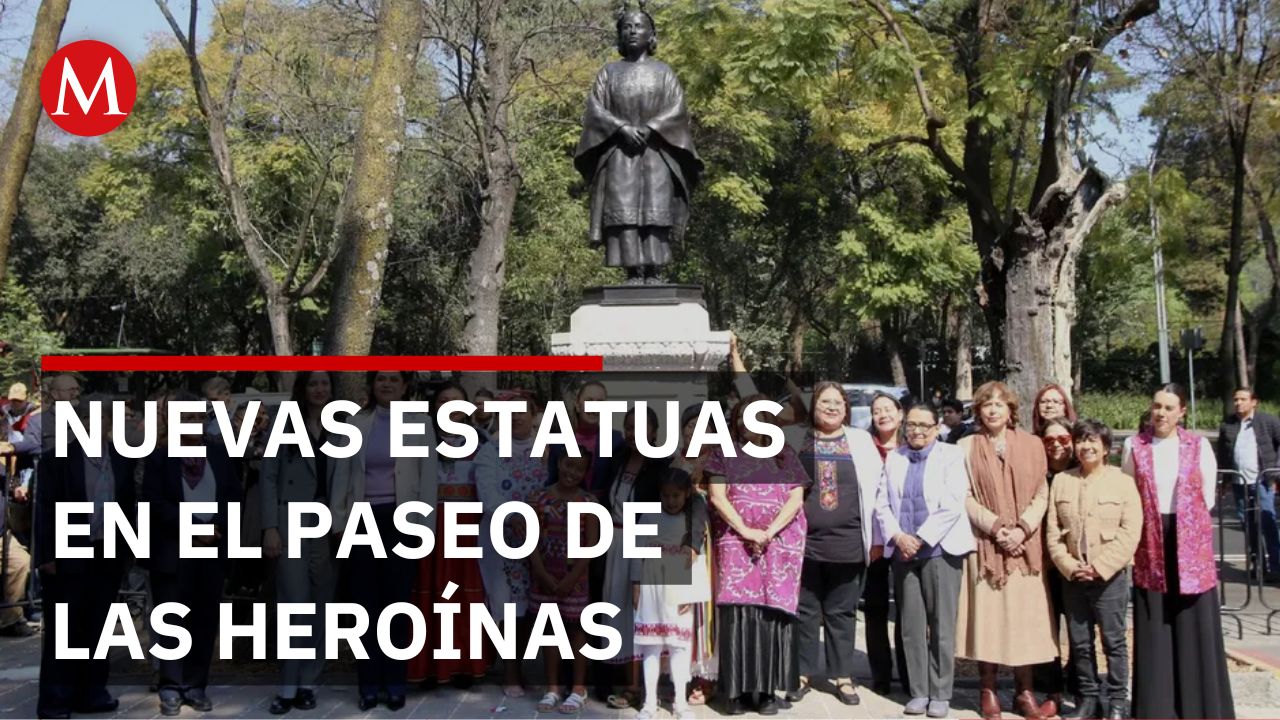 Claudia Sheinbaum desvela seis nuevas estatuas en el Paseo de la Heroínas