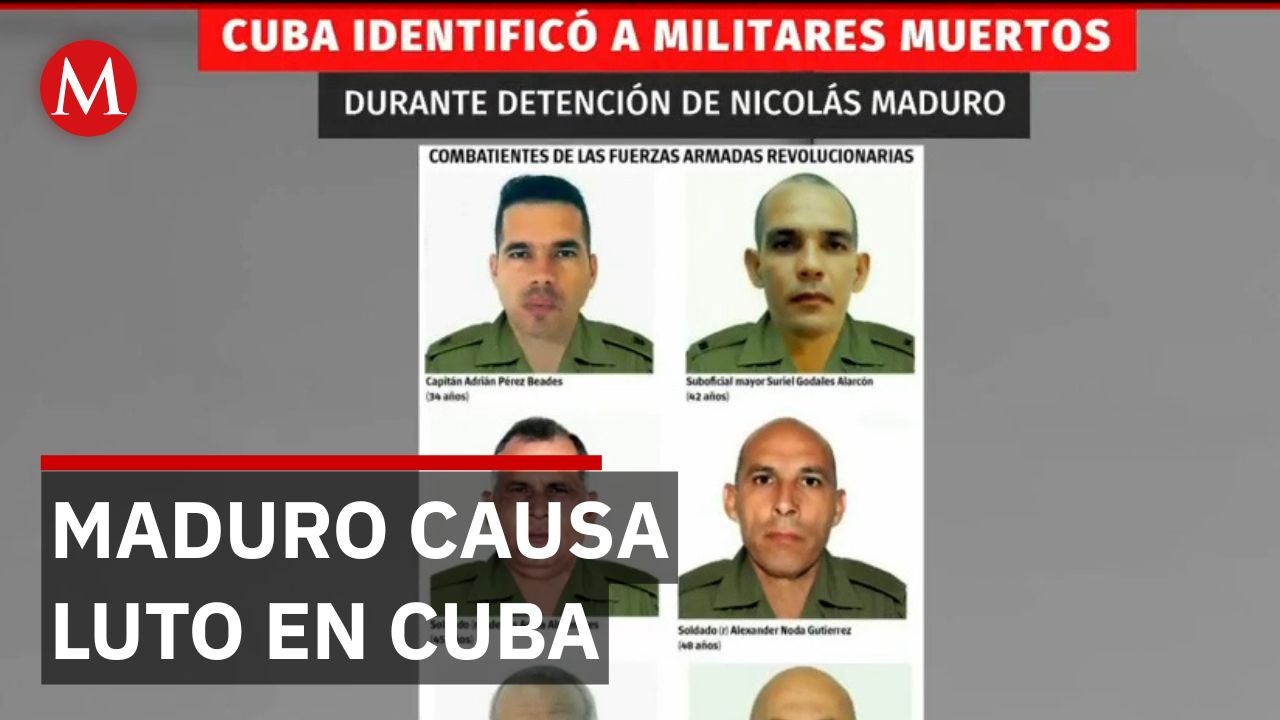 Cuba identifica a 32 militares muertos tras la captura de Maduro y decreta luto nacional