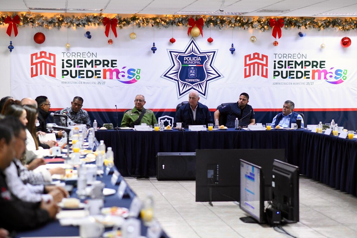 En Torreón, alcalde pide mantener resultados positivos de seguridad. | Cortesía