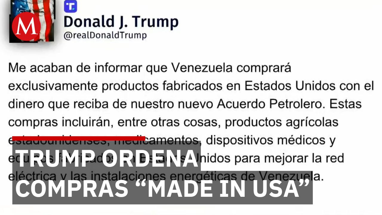 Trump revela que Venezuela comprará solo productos de Estados Unidos con ingresos petroleros