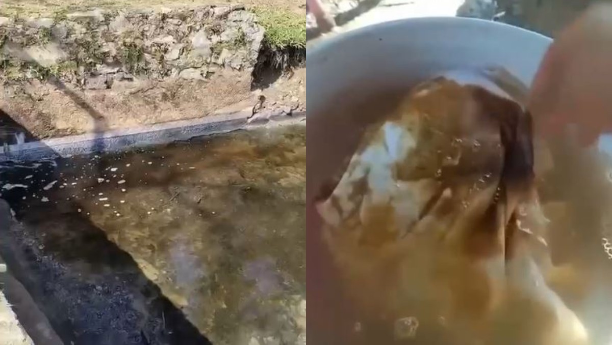 El agua contaminada no es apta ni siquiera para realizar labores domésticas. | Foto: Captura de pantalla
