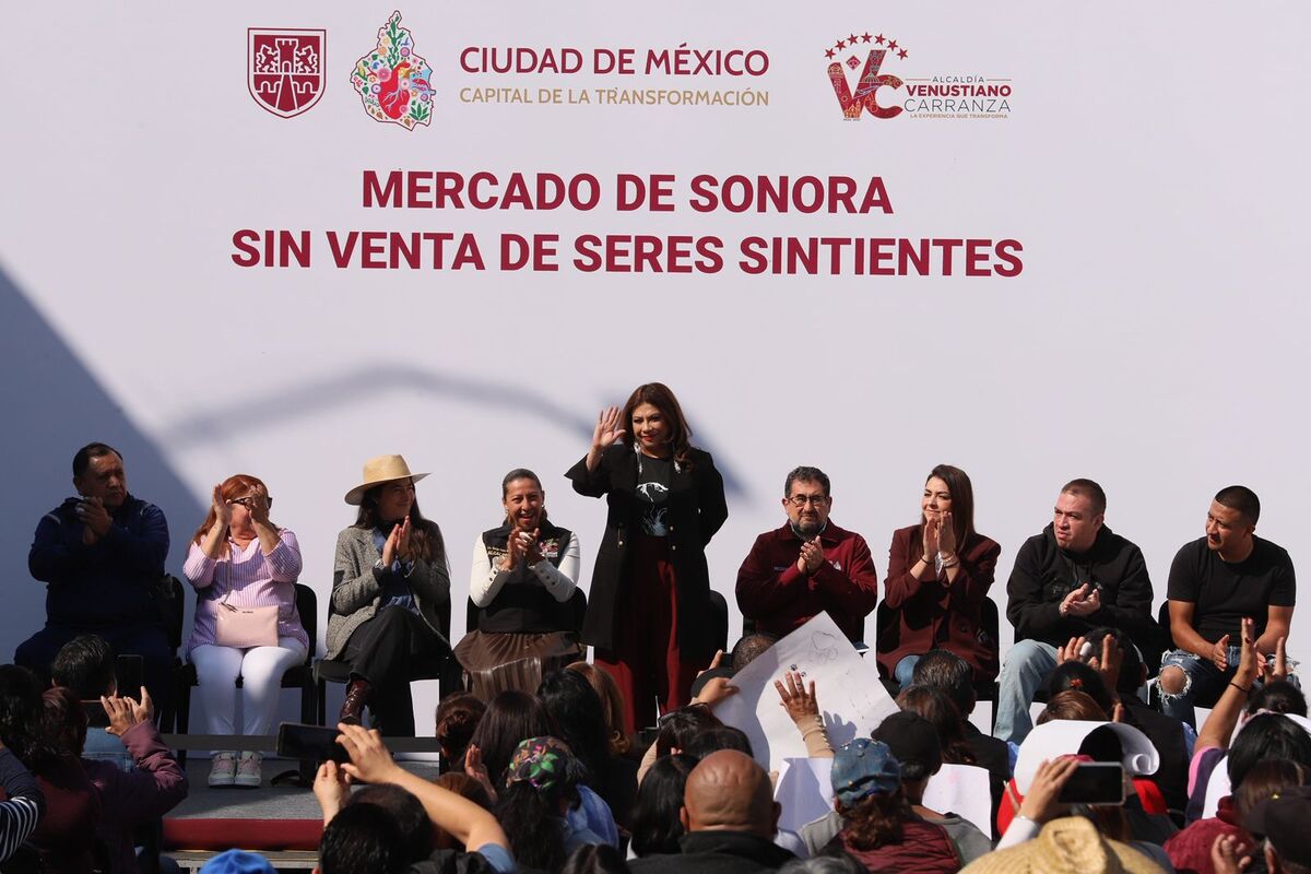 Clara Brugada encabezó el evento “Mercado de Sonora Sin venta de seres sintientes”.| Foto: Octavio Hoyos.