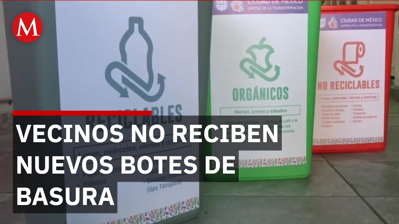 Vecinos de Azcapotzalco se quejan por la falta de entrega justa de botes de basura