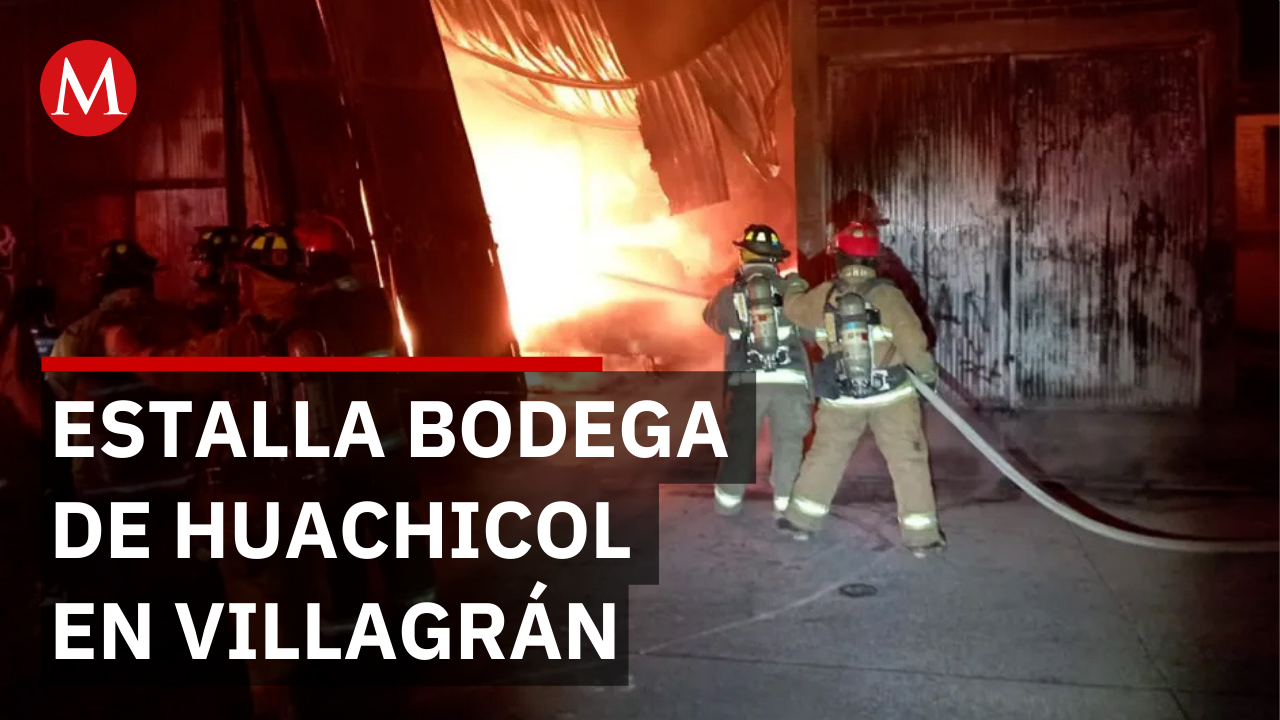 Explota bodega donde almacenaban huachicol en Villagrán; llamas de hasta 40 metros