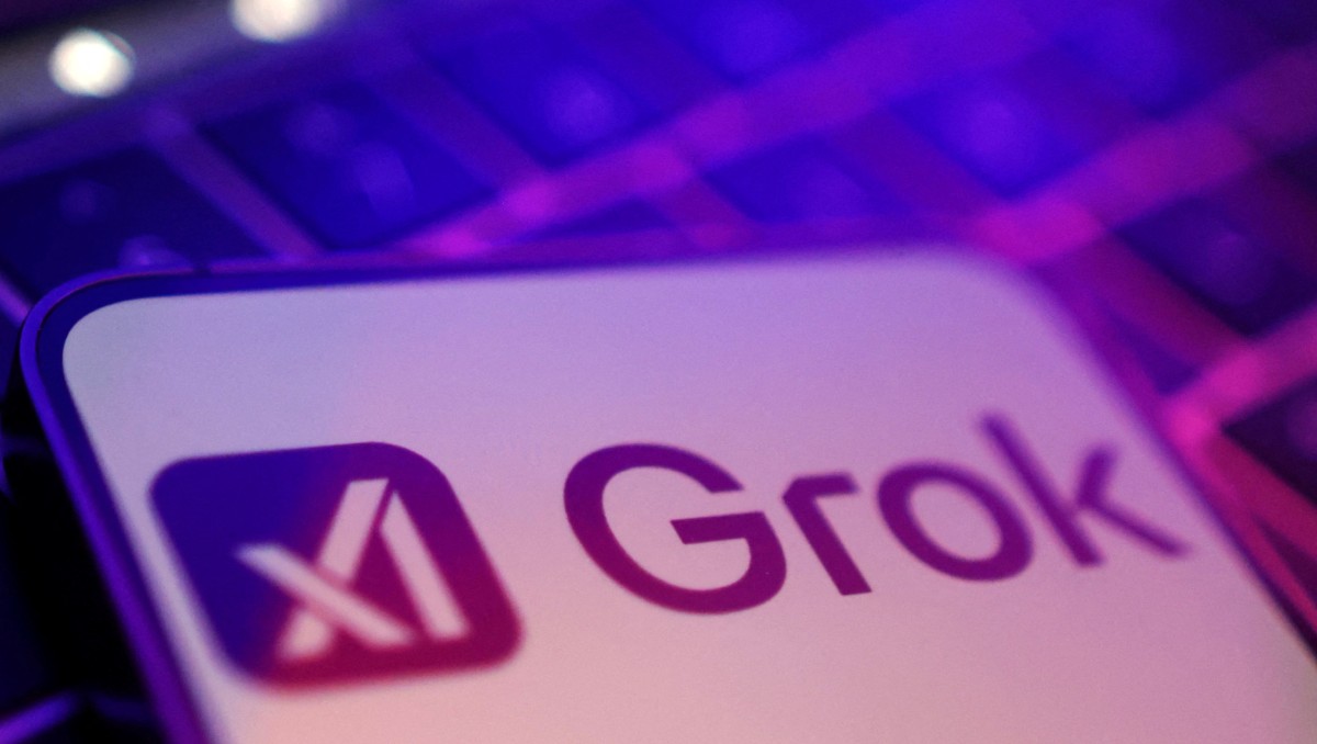 Los logotipos de xAI y Grok aparecen en esta ilustración tomada en febrero de 2025. Foto: Reuters
