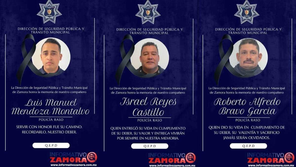Suman tres policías asesinados tras ataque del crimen organizado en Zamora