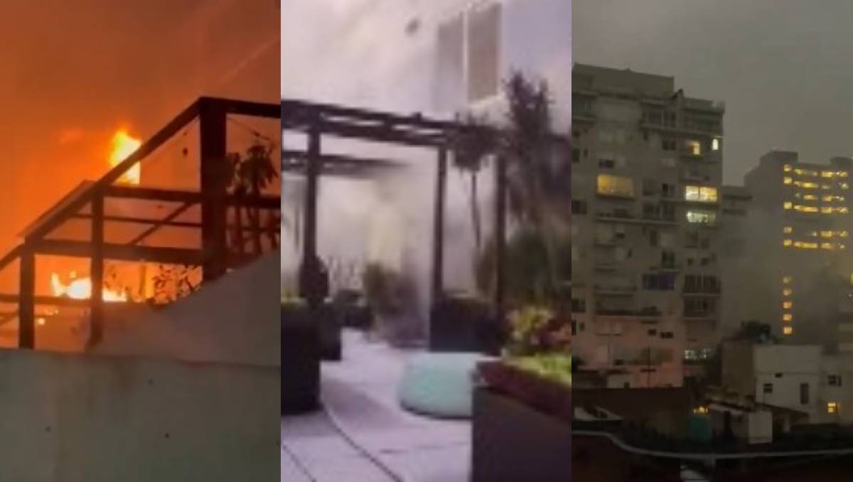 Los bomberos informaron que el fuego dejó un departamento siniestrado en "su totalidad" (Imagen: Collage con capturas de pantalla)