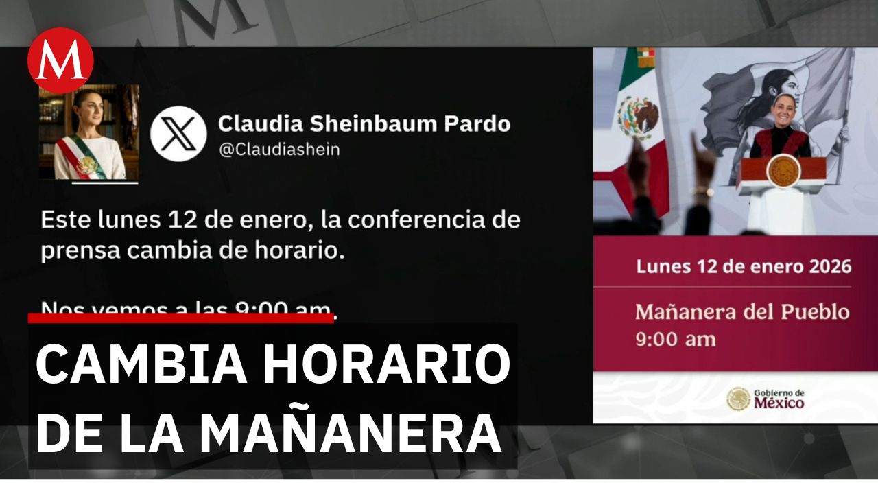 Presidenta Sheinbaum retrasa la mañanera y anuncia cambio de horario para este lunes