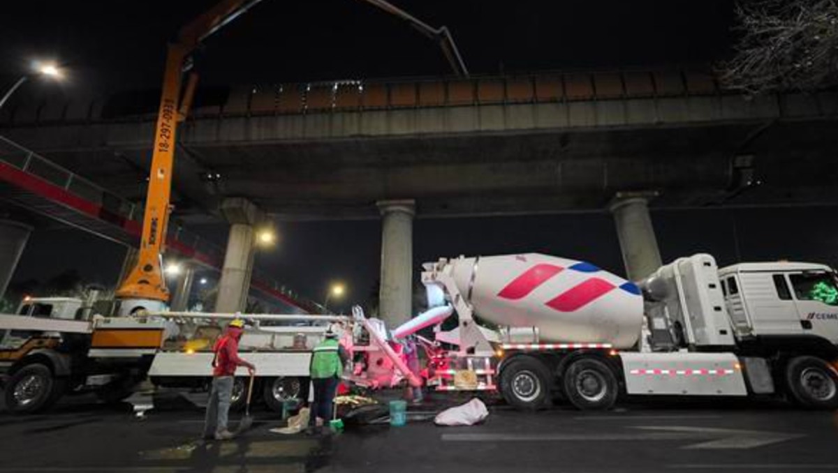 Los trabajos se efectuaron desde la madrugada de ayer. | Foto: X Metro CdMx