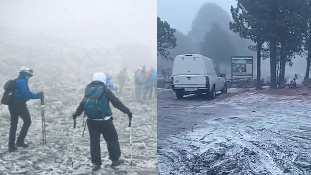 Las autoridades decidieron cerrar el acceso al público en el Cofre de Perote, debido a las bajas temperaturas. | Especial