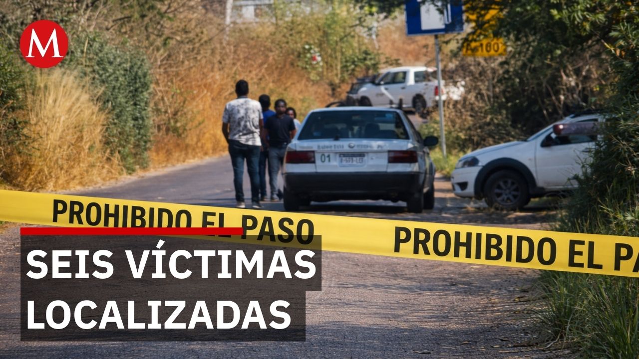 Autoridades investigan el hallazgo de seis cuerpos con huellas de violencia en Apatzingán.