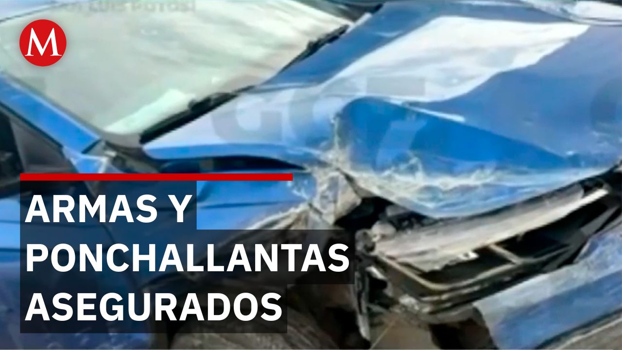 Tras persecución en Matehuala detienen a dos armados y aseguran arsenal