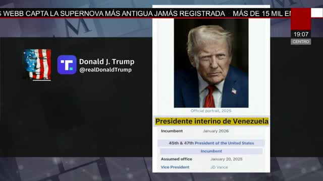 Trump presume ser el 'presidente interino' de Venezuela | Jaime Núñez, 12 de enero de 2026
