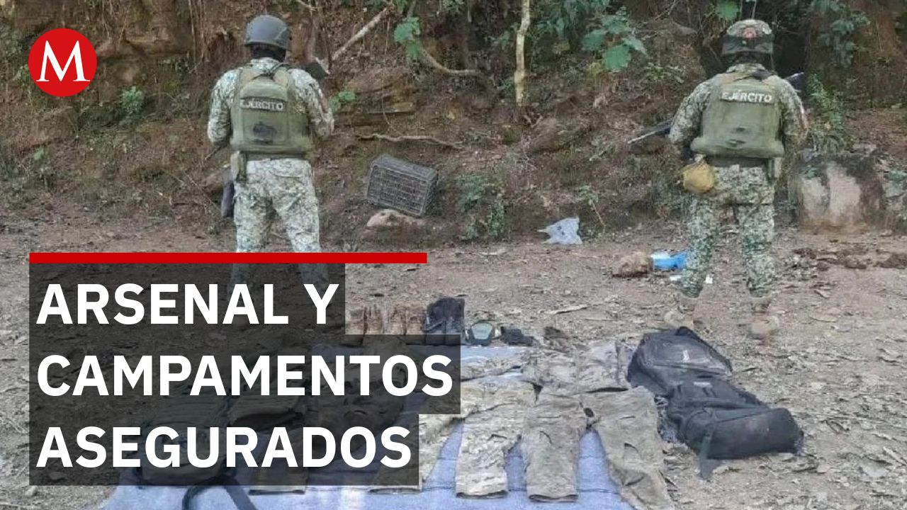 Aseguran arsenal y destruyen campamentos tras operativos en Michoacán