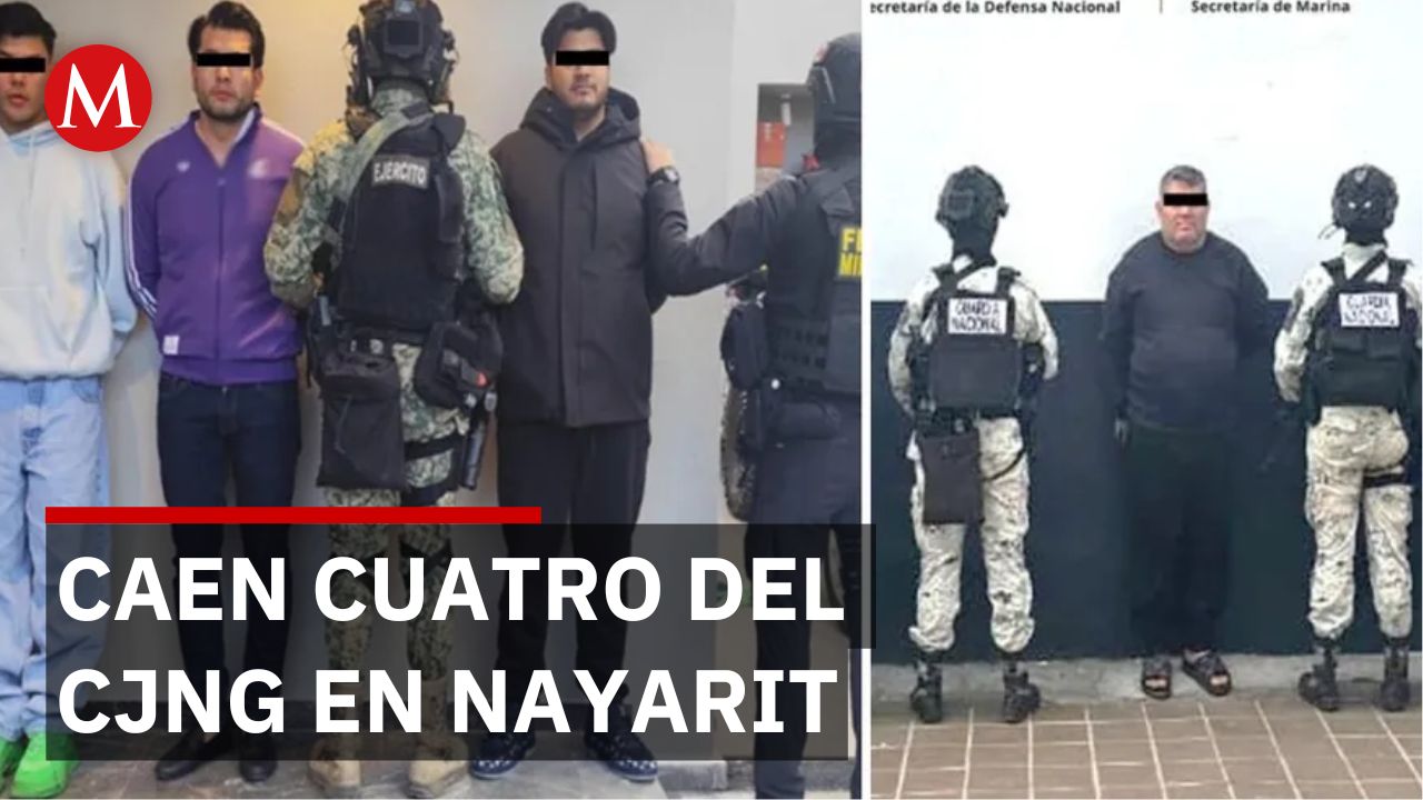 Detienen a cuatro integrantes del Cártel Jalisco Nueva Generación en Nayarit y Jalisco