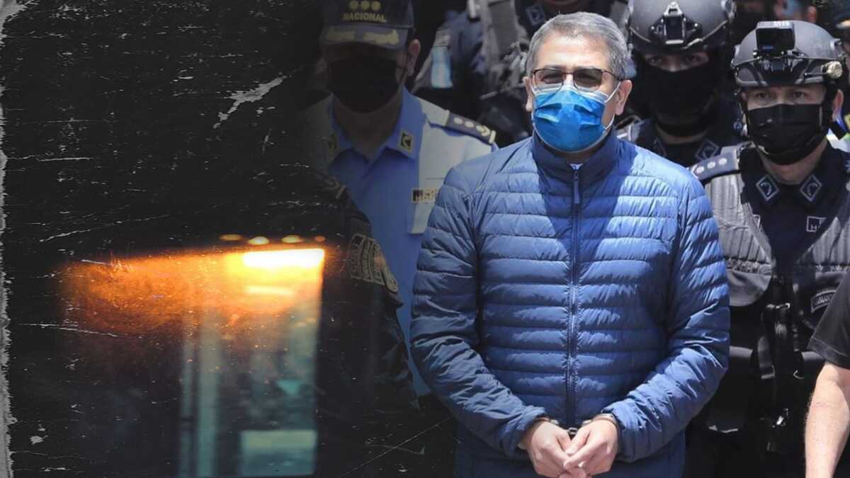 Juan Orlando Hernández fue sentenciado a 540 meses de prisión, pero ahora está libre. (Diseño: Rafael Mejía).