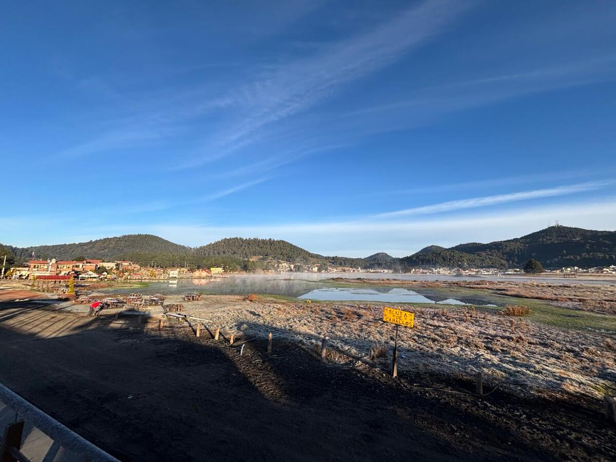 Ocoyoacac amanece a 4 grados por los remantes del frente frío 27. Foto: (Miguel Maqueda)