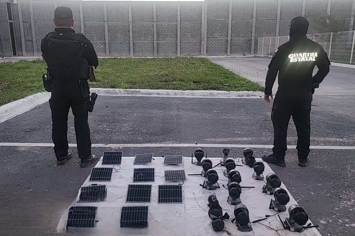 Quitan cámaras de videovigilancia irregulares en Tamaulipas. Foto: SSPT