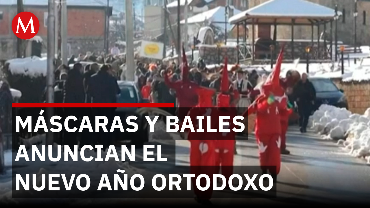 Máscaras y disfraces llenan de fiesta a Vevcani por el Año Nuevo ortodoxo