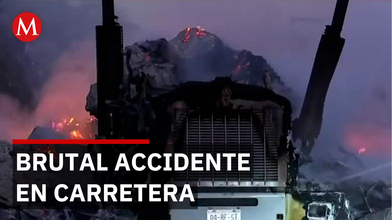 Choque de tráileres deja un herido en la carretera Monterrey–Nuevo Laredo