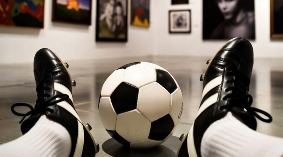 La exposición invita a reflexionar sobre cómo el fútbol no sólo se vive en los estadios. | Imagen generada con IA (Grok)