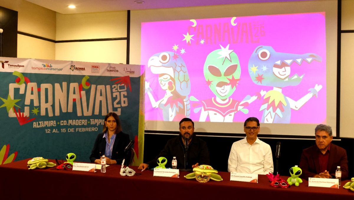Los representantes del Gobierno de Tamaulipas dieron una conferencia del Carnaval Conurbado en Nuevo León. | Roberto Alanís