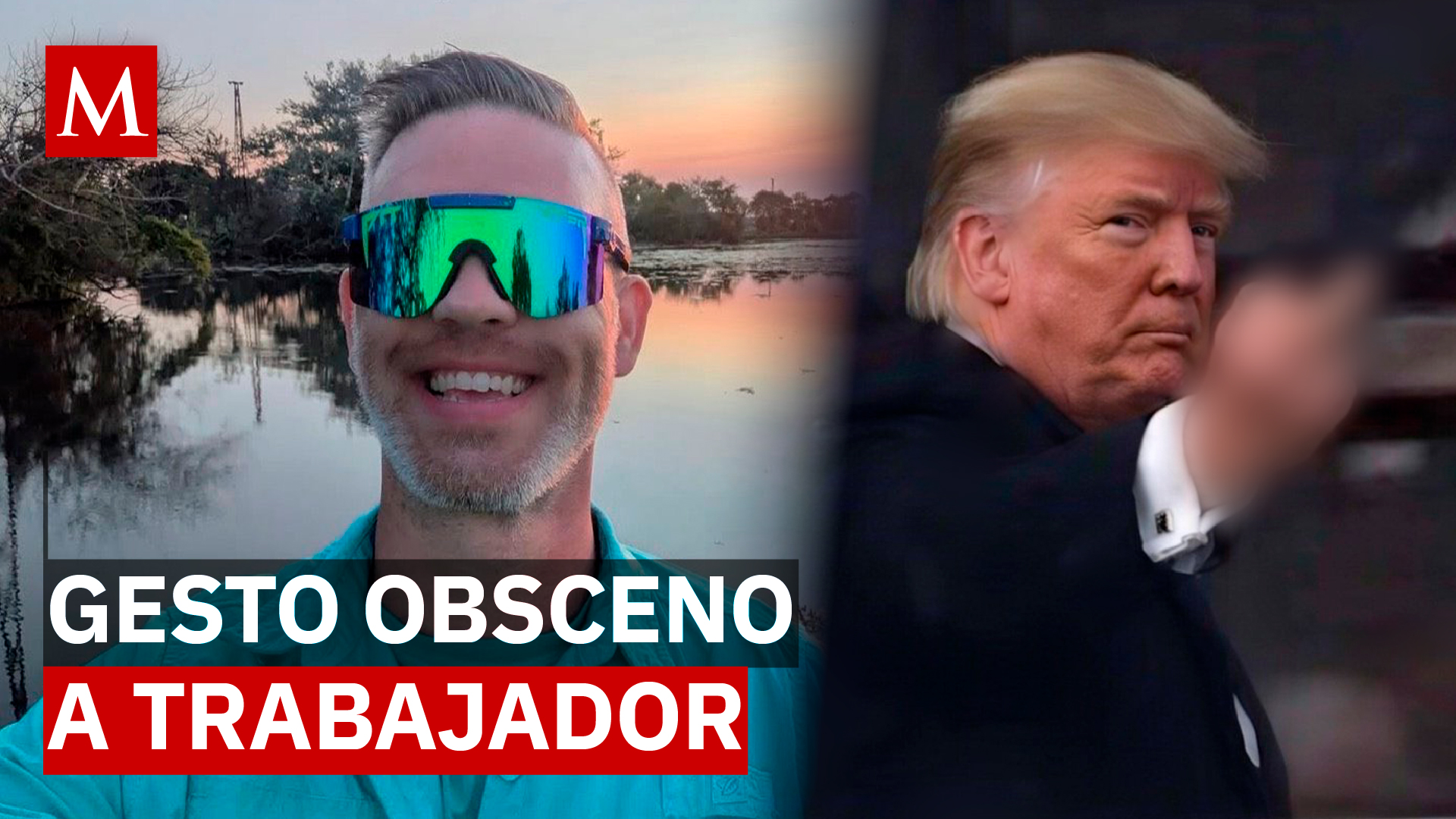 Trump hace seña obscena a trabajador en planta Ford