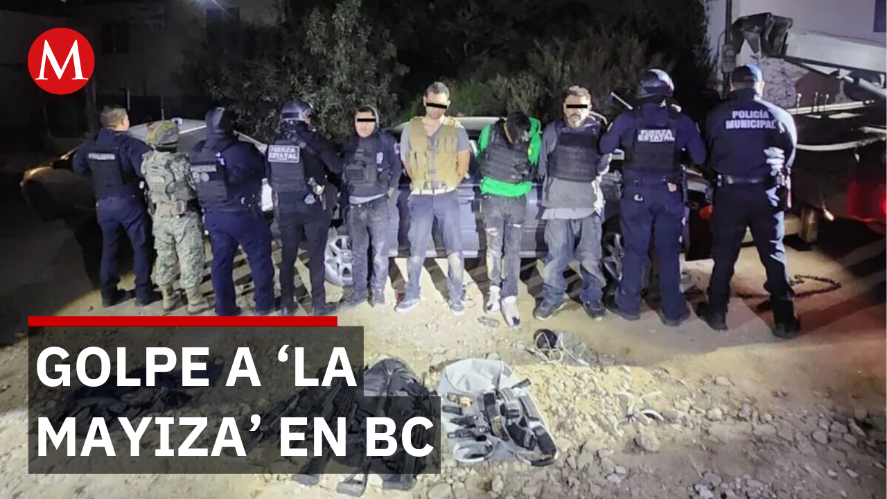 Desarman a 'La Mayiza' en BC; decomisan 64 armas y detienen a cinco
