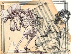 Ex libris: Ayer y mañana. Ilustración del artista visual Eko.