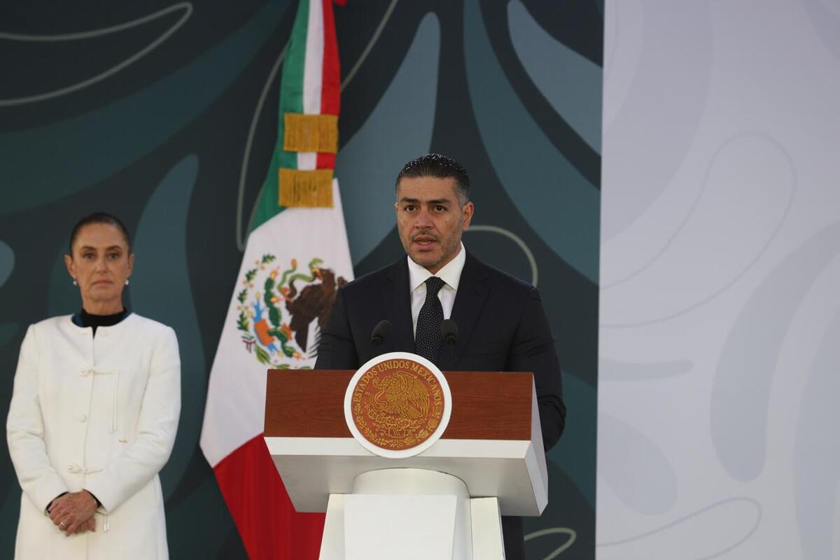 Omar García Harfuch, titular de la SSPC, en La Mañanera hoy 16 de enero | Jorge Carballo