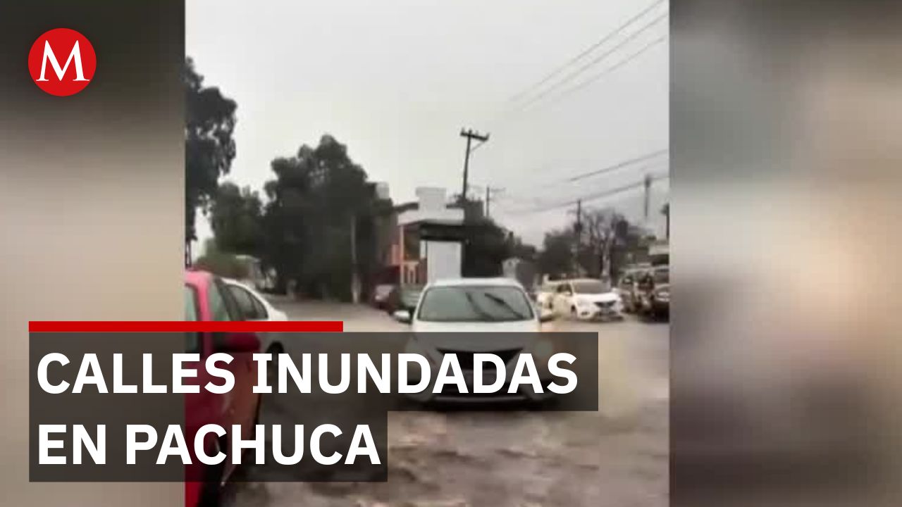 En Hidalgo, fuertes lluvias provocan graves encharcamientos en las calles