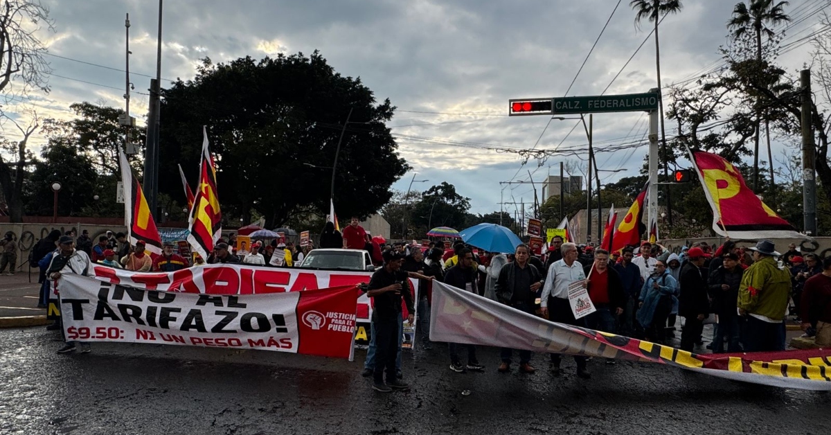 Alrededor de 250 militantes del PT marcharon en las calles de Guadalajara (Foto: Usi Toledo)
