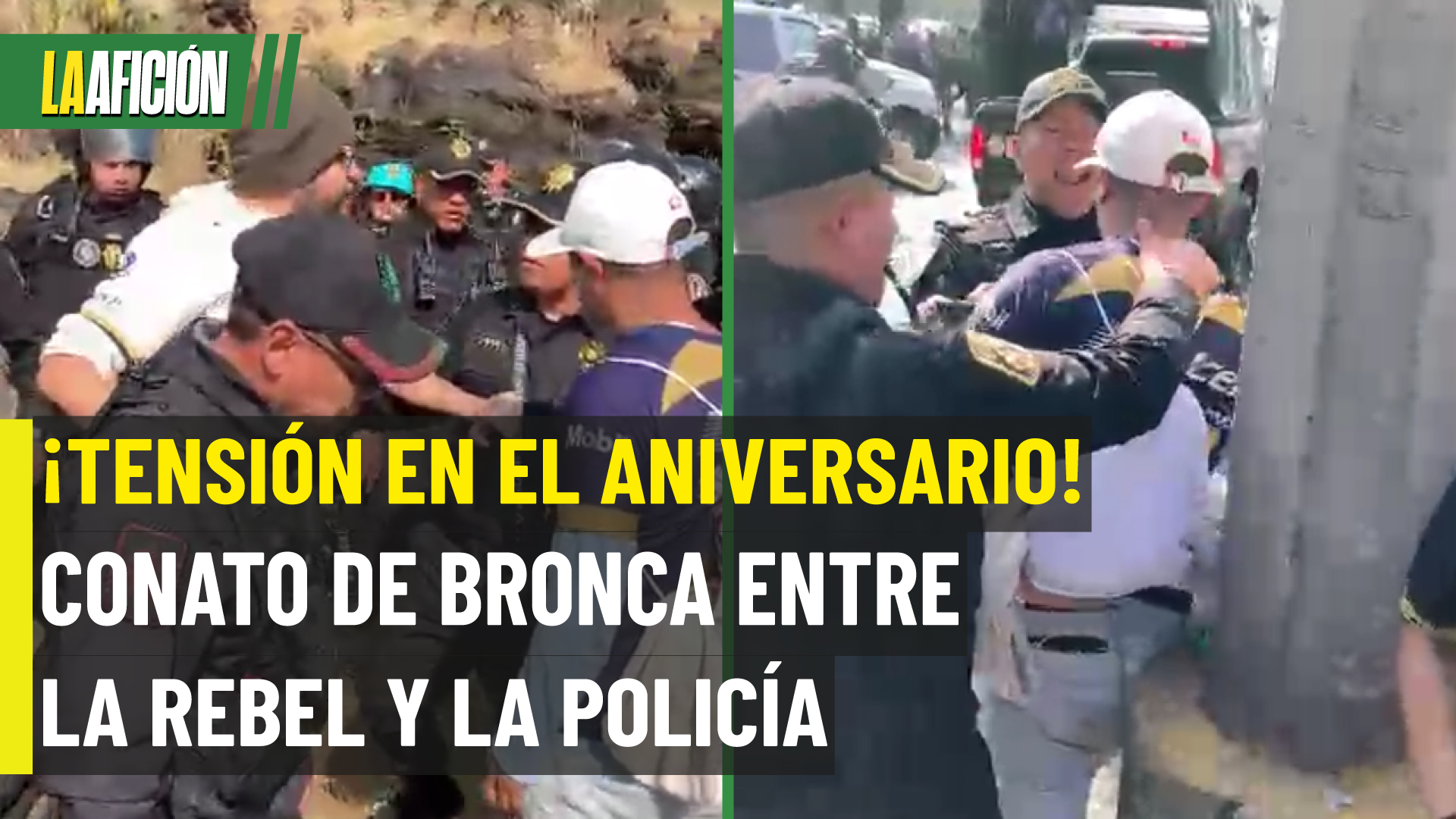 Policías de CDMX y aficionados de Pumas protagonizan conato de bronca en CU