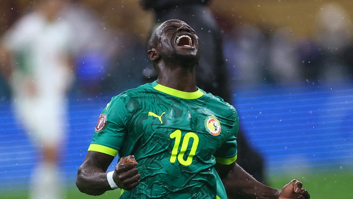 Sadio Mané en festejo durante la final de la Copa Africana de Naciones (Reuters)