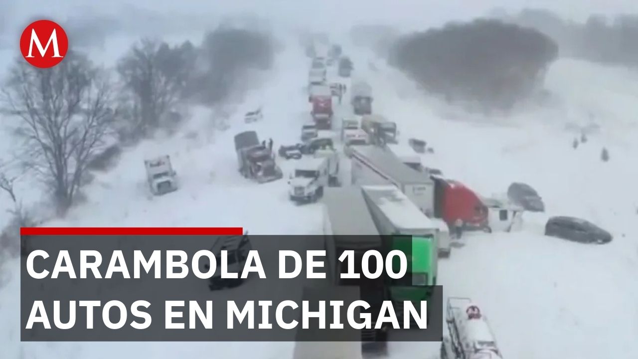 Una carambola masiva en Michigan deja doce heridos debido a las intensas heladas en la ruta I-196