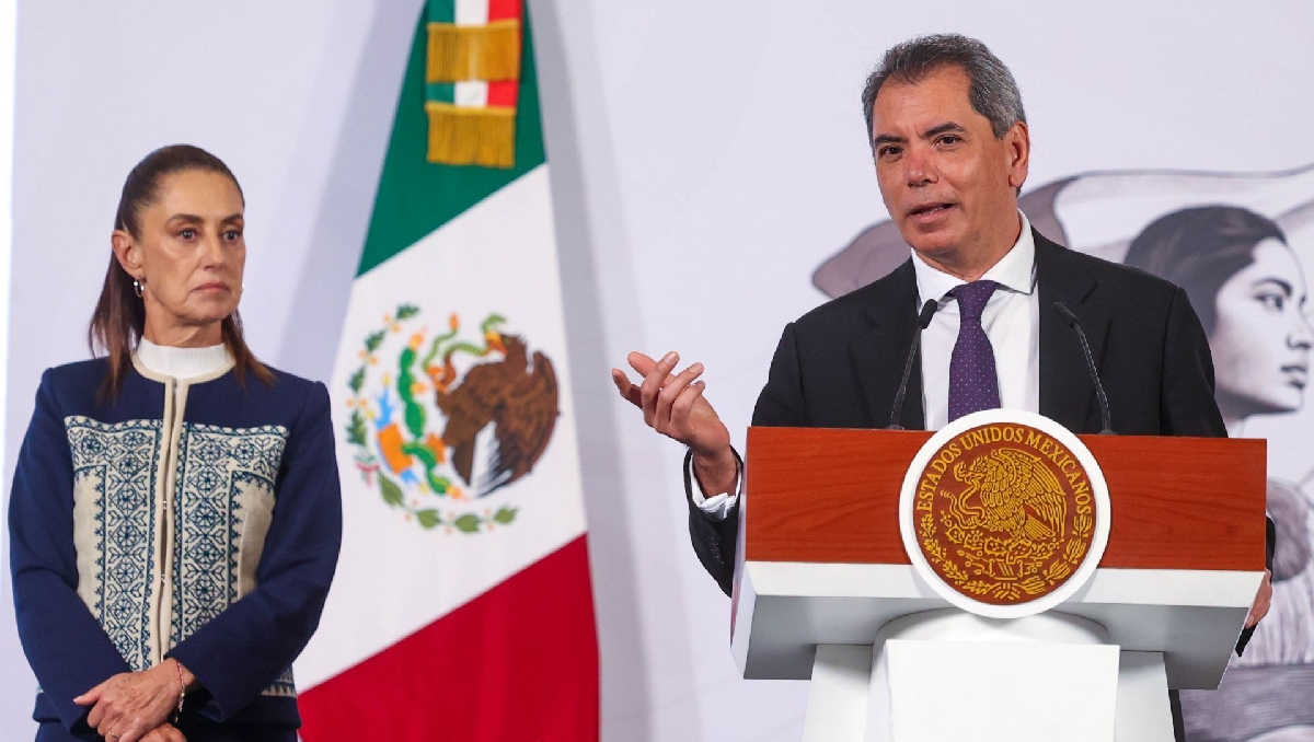 Edgar Amador Zamora, titular de la SHCP, en la conferencia mañanera de la Presidenta hoy. | Cuartoscuro