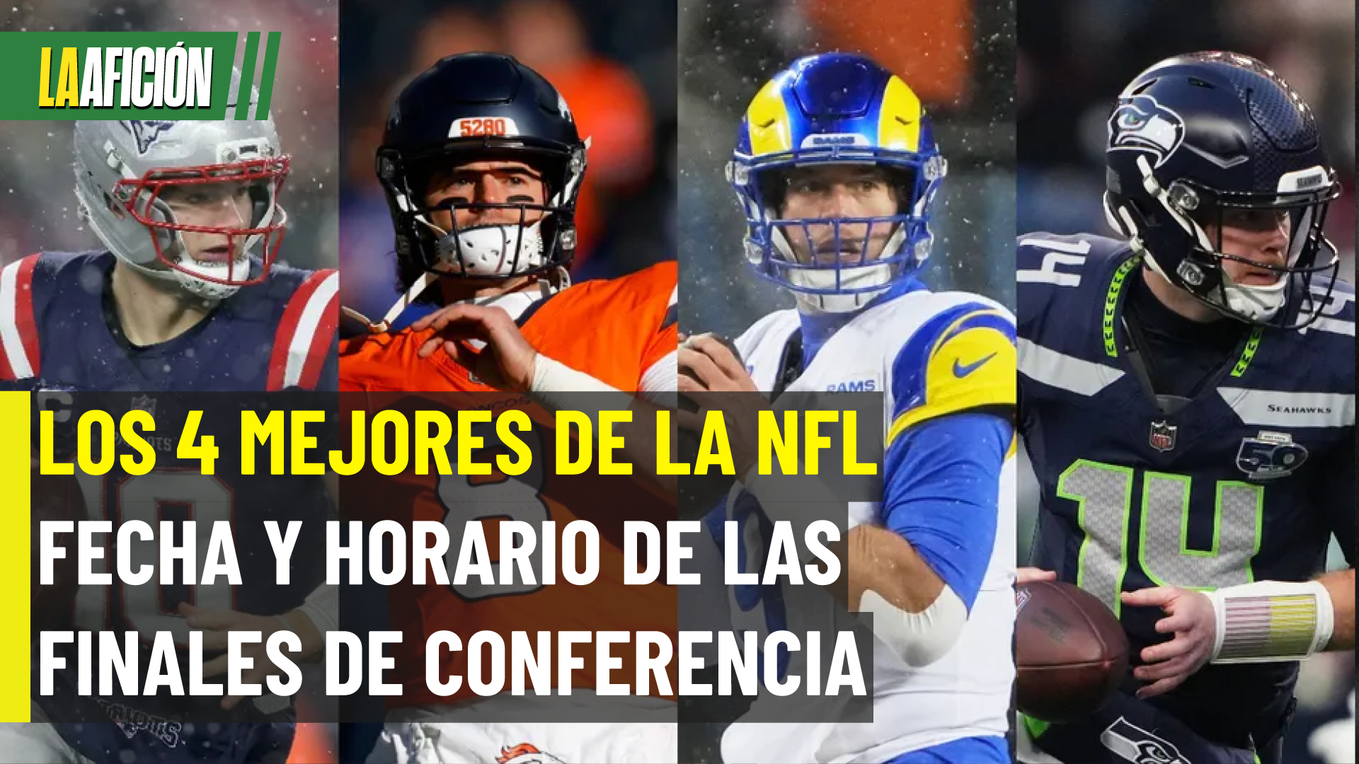 Así se jugarán los partidos de las Finales de Conferencia e la NFL 2026 | Fechas y horarios
