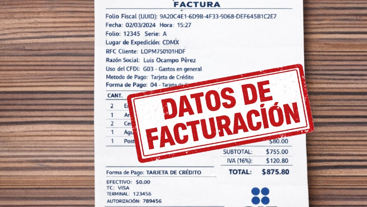 Solo necesitas 4 datos para que te emitan tu factura correspondiente | IA Discover Milenio